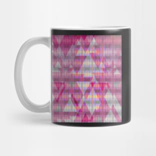 Pink and iridescent triangles Mug